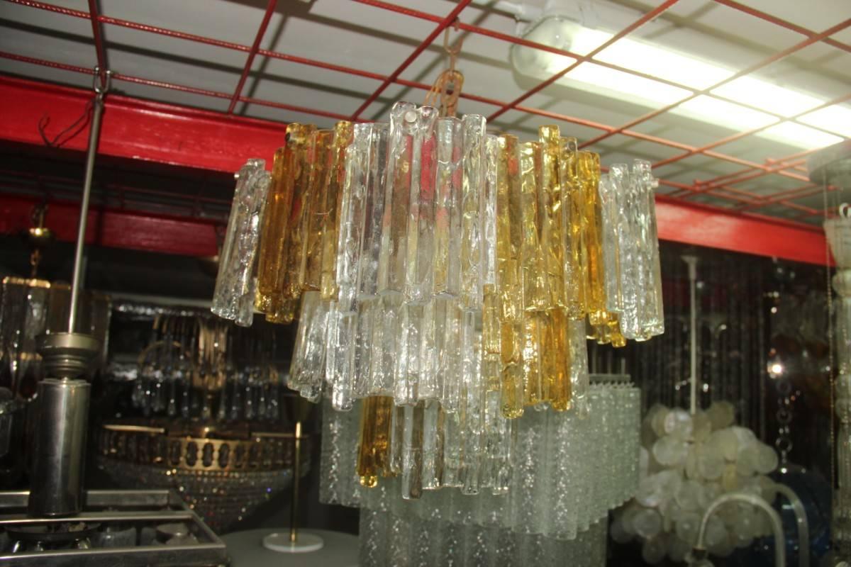 Chandelier with glass in the form of ice Kalmar design.