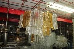 Chandelier with Glass in the Form of Ice Kalmar Design