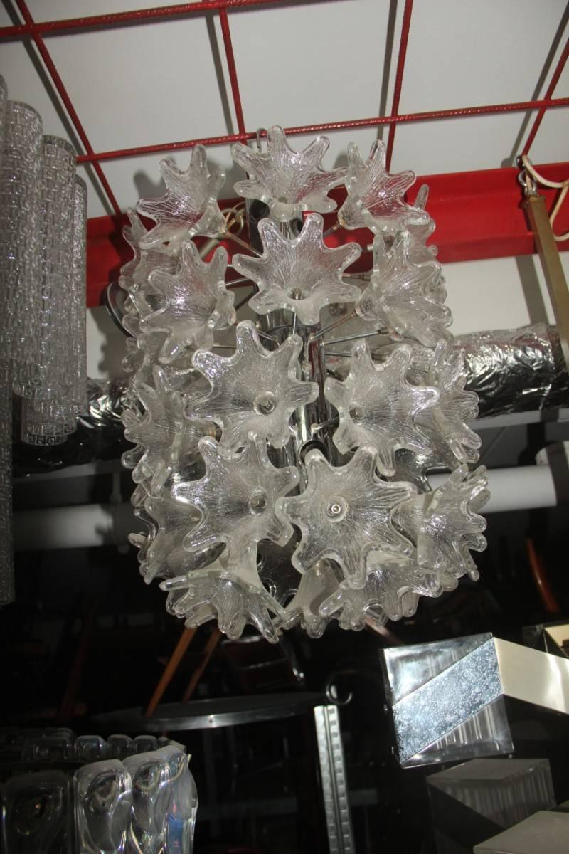 Mid-Century Modern Murano Chandelier Bouquet, 1970 Venni Attributed For Sale