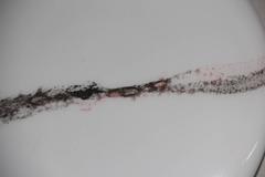 Pair of Wall Mushroom Murano Glass with Black and Red Stripes, 1970s