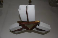 Bruno Chiarini Chandelier, Italian Design Brass Murano Glass Mid-Century Modern