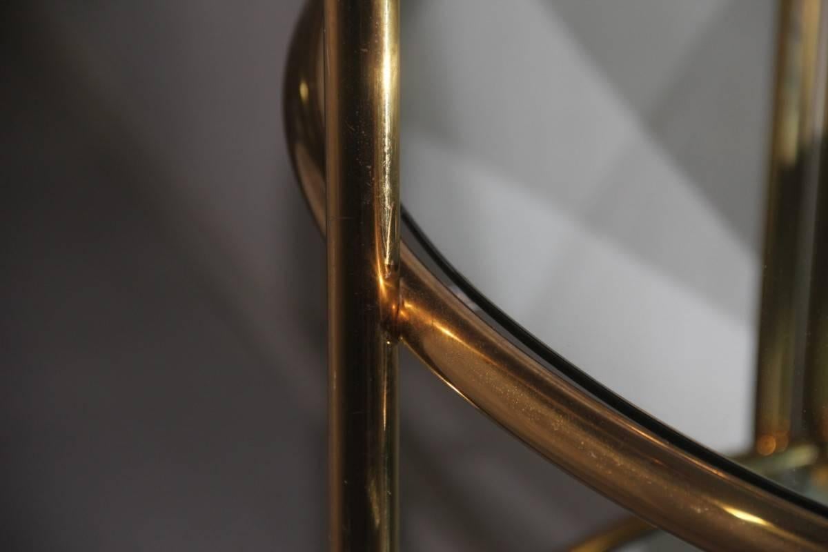 Mueble bar jaula años 70 espejo de diseño muy chic de latón ,recuerda mucho al estilo de la gran diseñadora Gabriella Crespi.