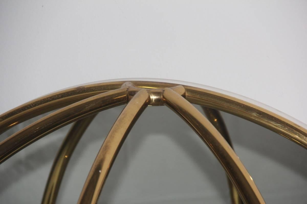 Italian Cabinet Cage Mirror Design Solid Brass, 1970 , Mirror , Bar, Mid-Century Modern  For Sale