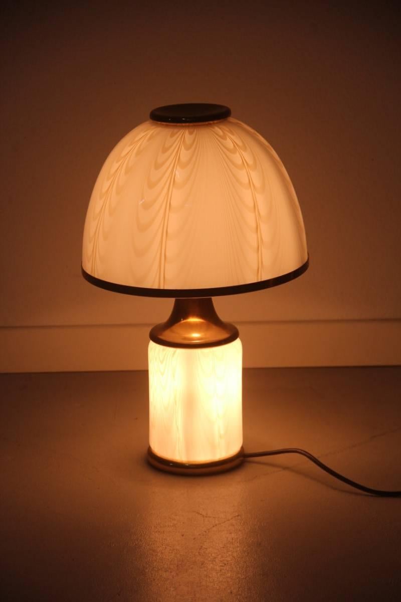 Particular Table Lamp Brass and Glass, Murano, 1970s 1