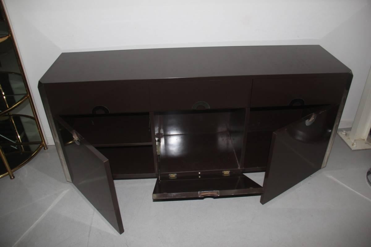 Sideboard Willy Rizzo Mario Sabot, 1970 Italian Design Steel part 3