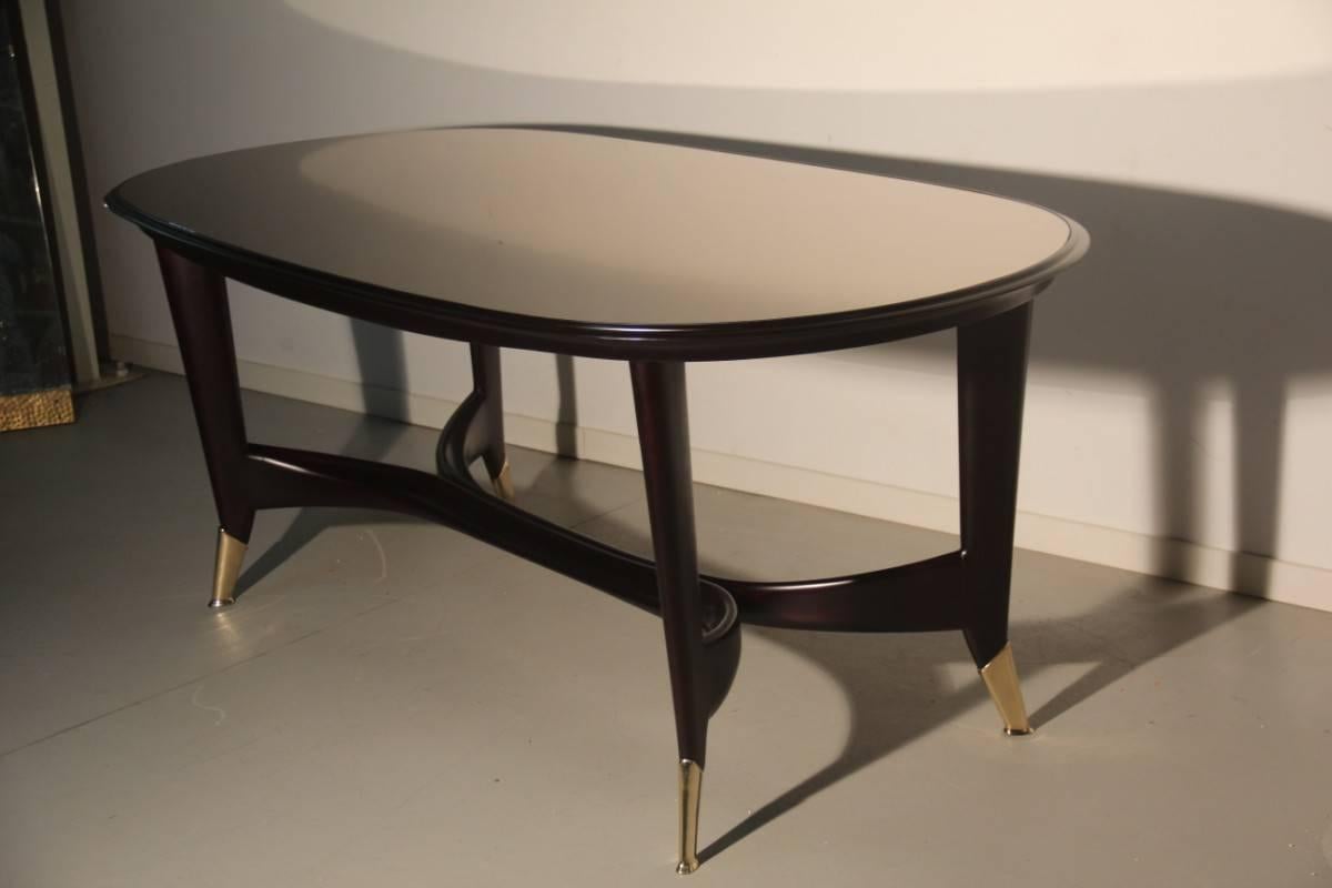 Elegant Dining Table Italian Guglielmo Ulrich Attributed, 1950s For Sale 1