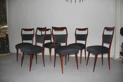 Elegante Silla de Diseño Italiano de Mediados de Siglo, Diseño Minimalista y Chic