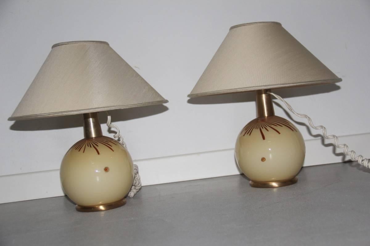 Fin du 20e siècle Paire de lampes de bureau en verre d'art de Murano La Murrina, 1970 en vente