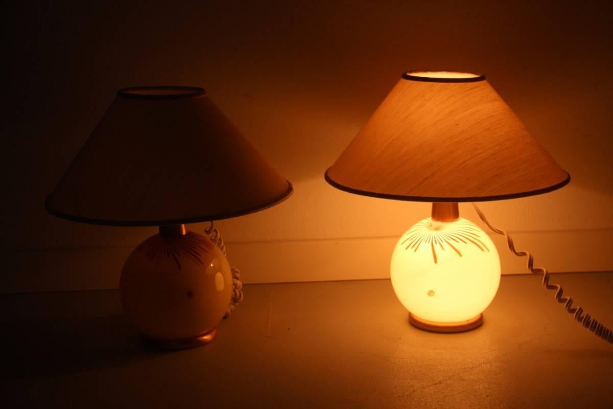 Fine XX secolo Coppia di lampade da tavolo La Murrina in vetro artistico, 1970 in vendita