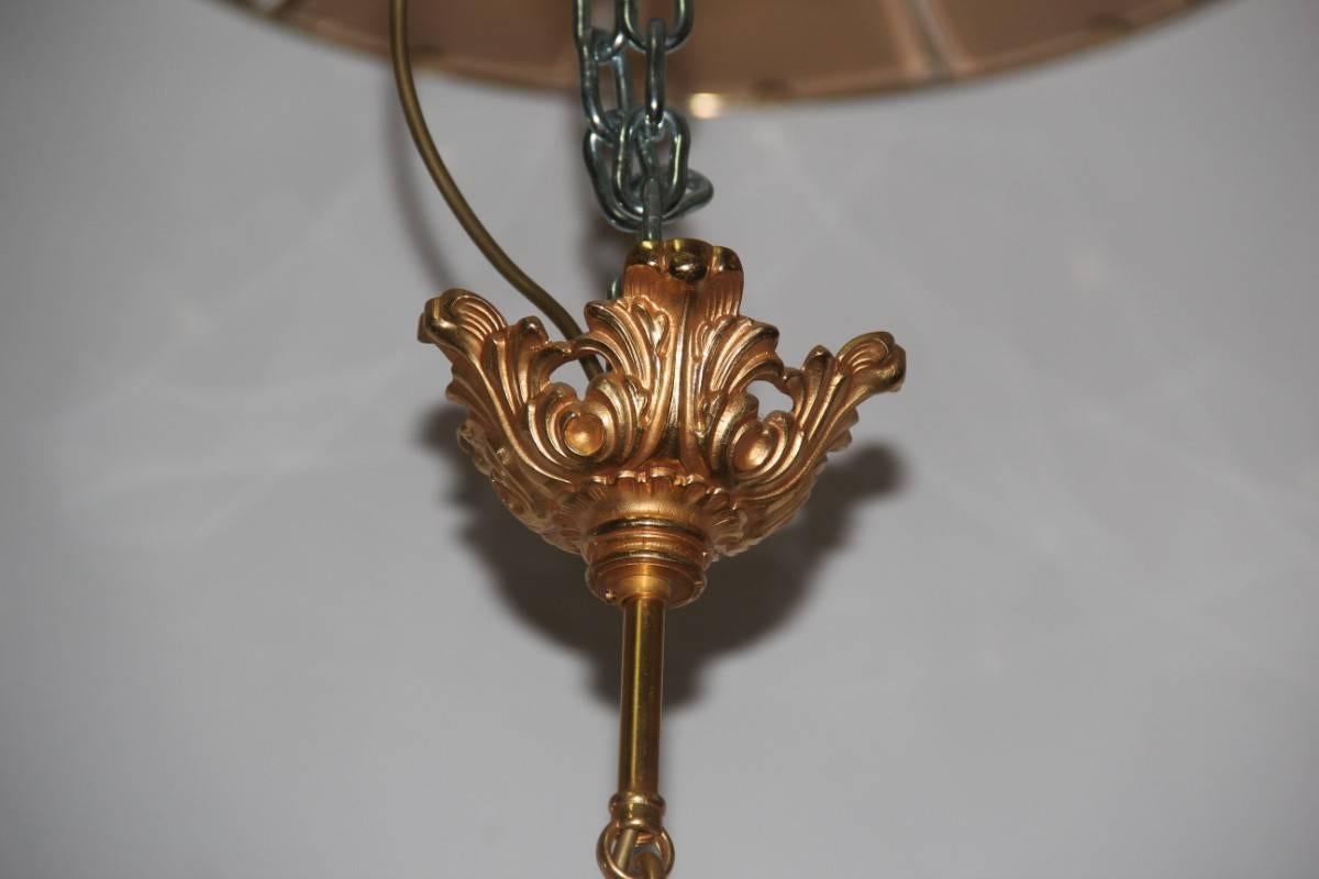 Elegant and Luxurious Chandelier 1970 Tiche Porcelain 24-Carat Gold Bronze In Excellent Condition For Sale In Palermo, Sicily