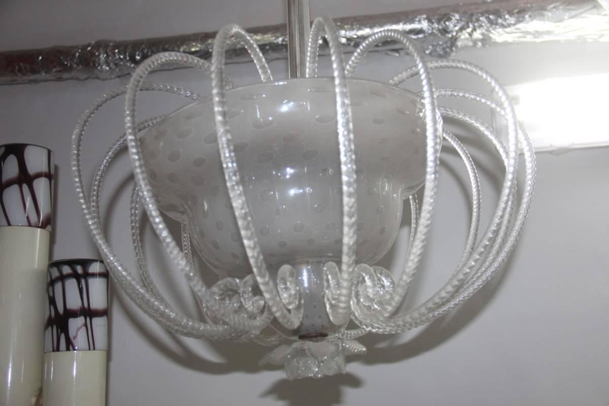 Chandelier Murano Glass, Italian Design 1940s  For Sale 3