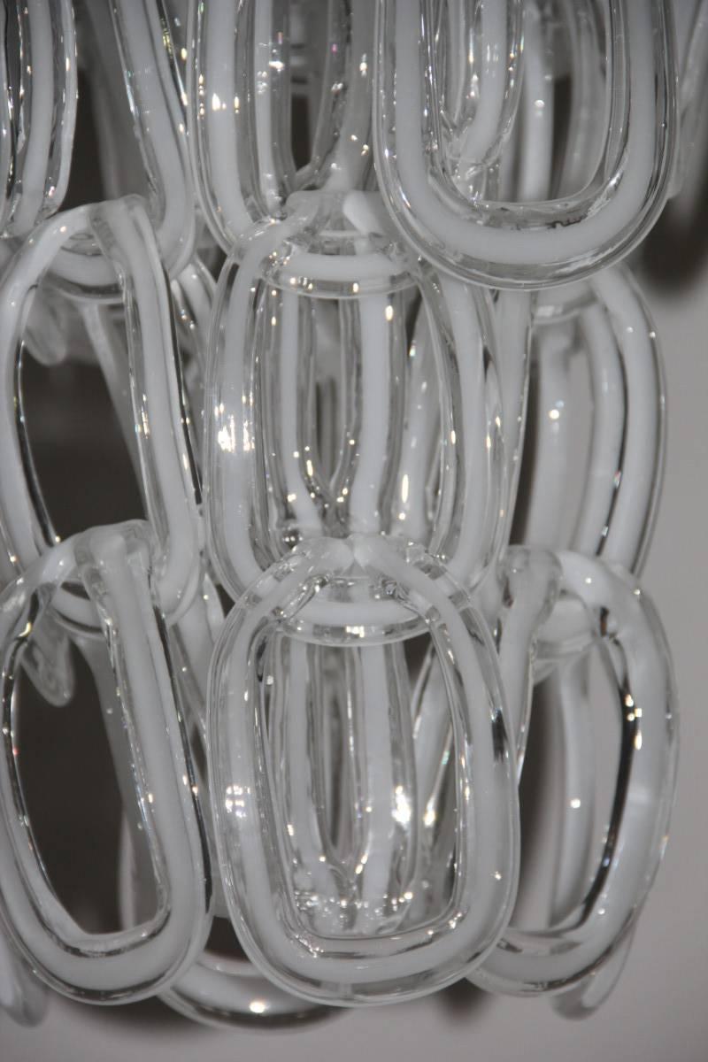 Italian Chandelier Mangiarotti Giogali 1970 Murano Art Glass