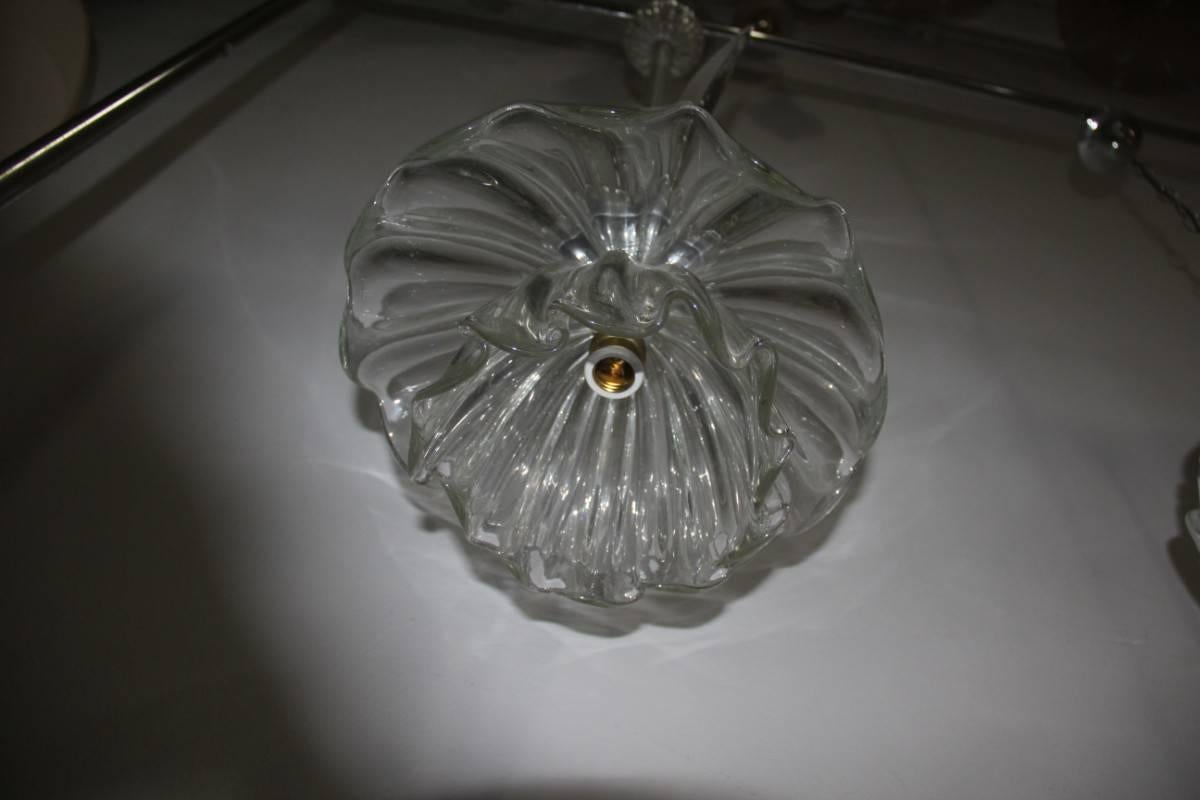 Mid-century Modern Chandelier Elegant Pendant Barovier Murano Glass Art 2
