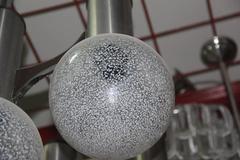 Sculpture Chandelier Sciolari , glass, metal, Italian design 1970