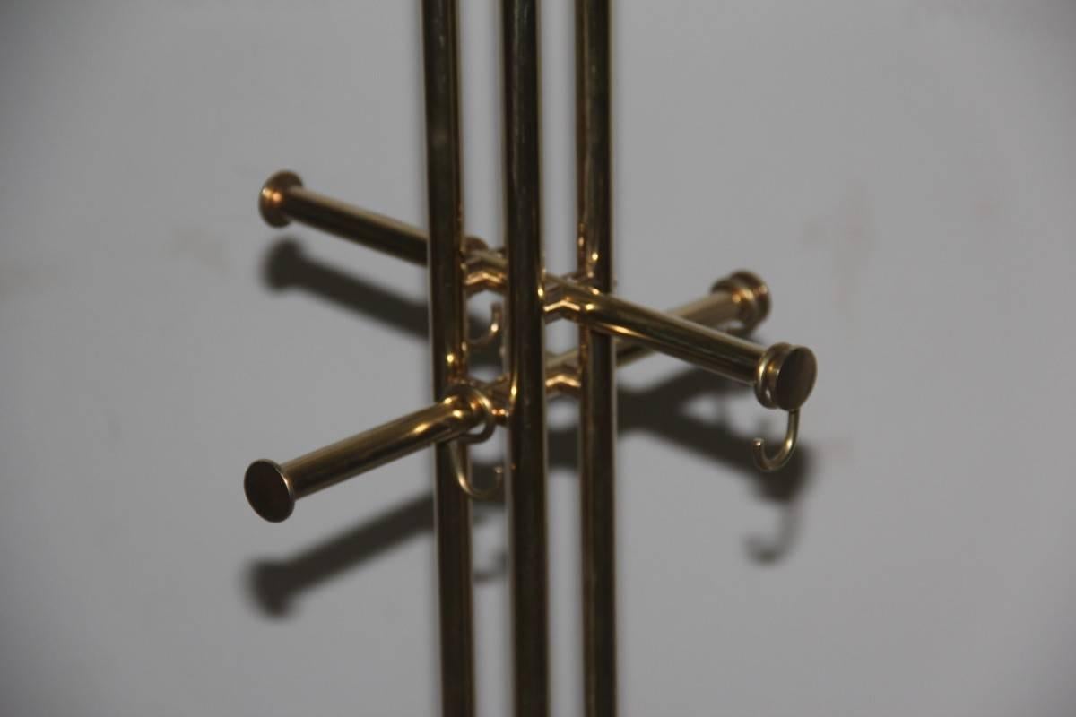 Mid-Century Modern Clothing Racks Brass in a Minimalist Sculptural Design 1970 Made in Italy