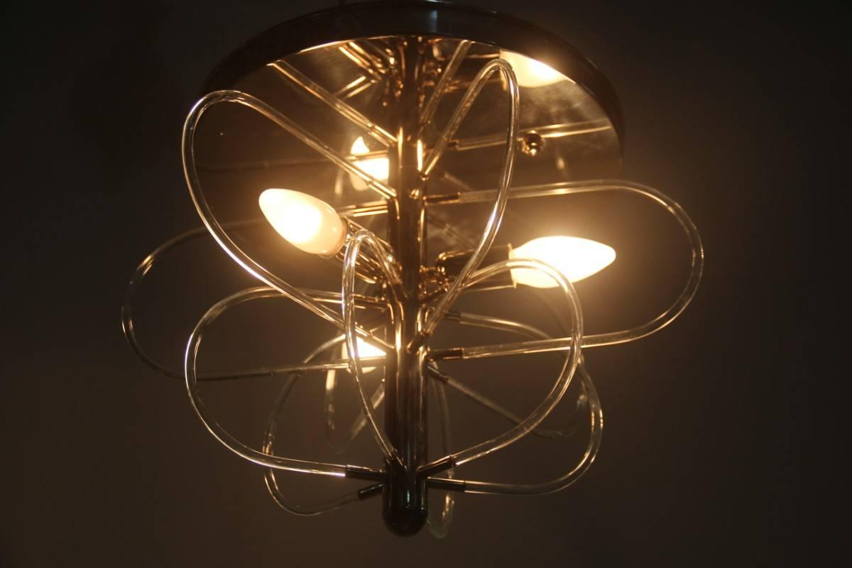 Italian Ceiling Lamp Minimal Modernist Design 1970 Sciolari