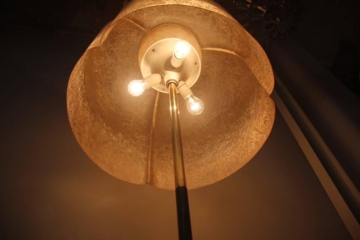 Late 20th Century Floor Lamp Vittorio Gregotti Tricia 1975 for Valenti Brass Resin Italian Design