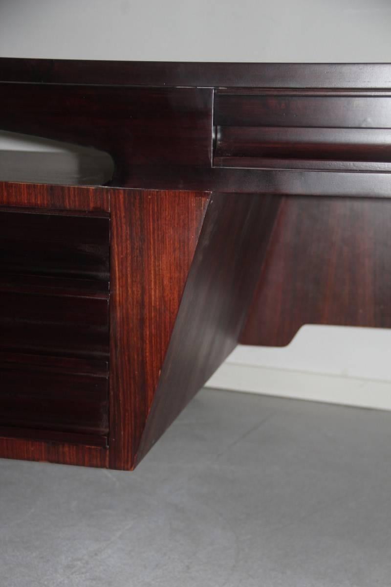 Rosewood Desk Refined Attributed Gio Ponti Mid-Century Modern design  2