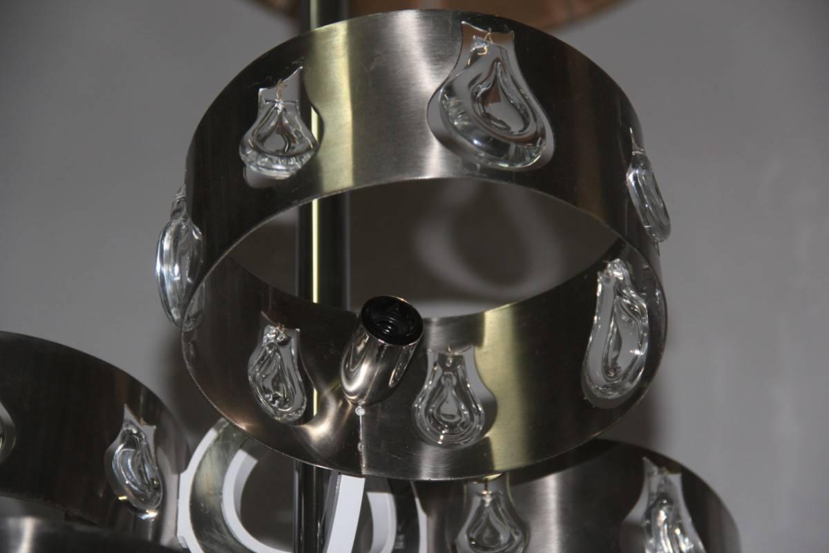 Kronleuchter aus Kristall und Kristall aus den 1970er Jahren, italienisches Design (Italienisch) im Angebot