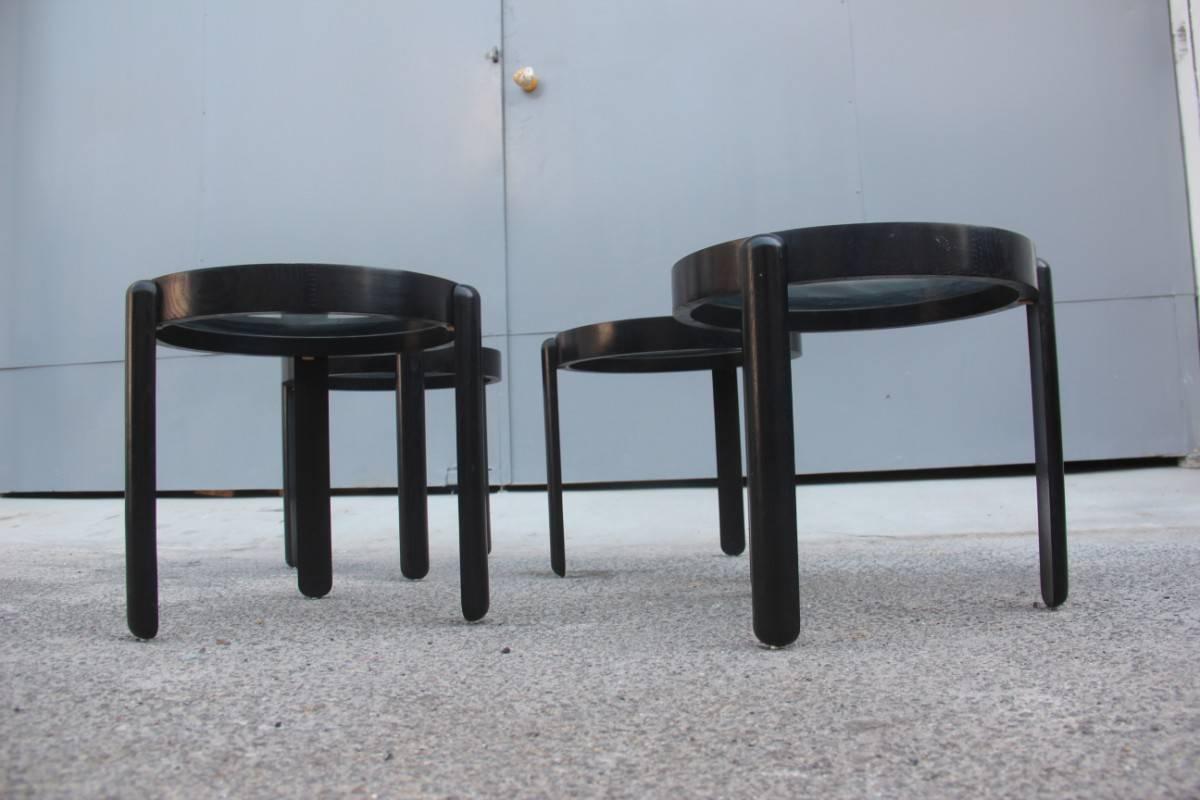 Mid-Century Modern Nesting Tables Dark Chestnut, 1960 Design For Sale