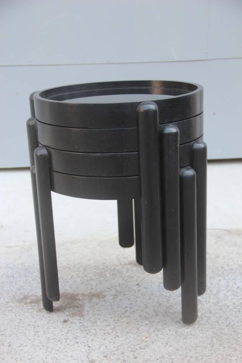 European Nesting Tables Dark Chestnut, 1960 Design For Sale