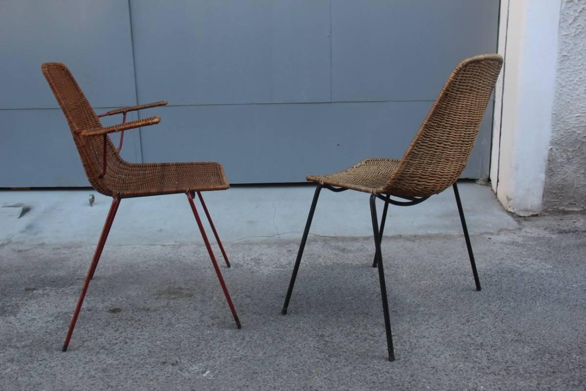 Chair Vittorio Bonacina Design 1950s In Good Condition In Palermo, Sicily
