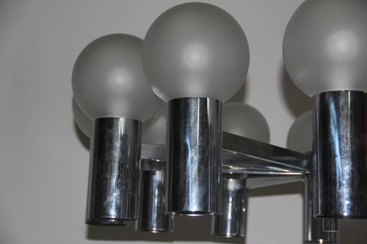 Metà XX secolo Spettacolare lampadario italiano di metà secolo, 1960 Arredoluce Style Lelii in vendita