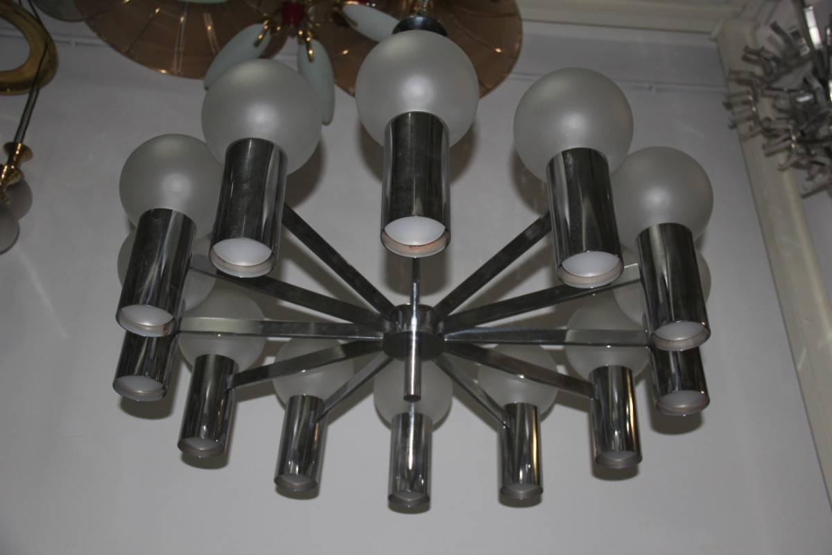 Spectacular Big Italian Mid-Century Chandelier, 1960s Arredoluce Style Lelii For Sale 1