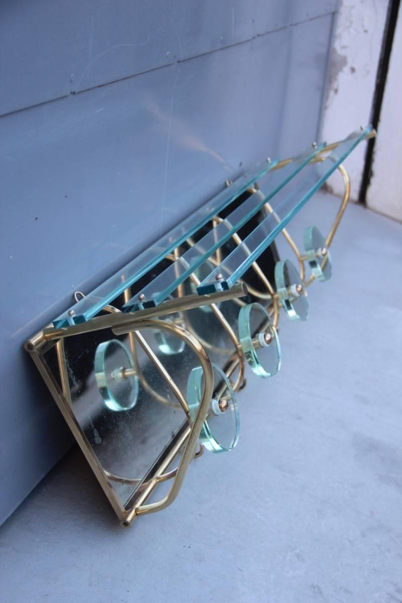 Porte-manteaux Cristal Art 1950 Design italien du milieu du siècle dernier Excellent état - En vente à Palermo, Sicily