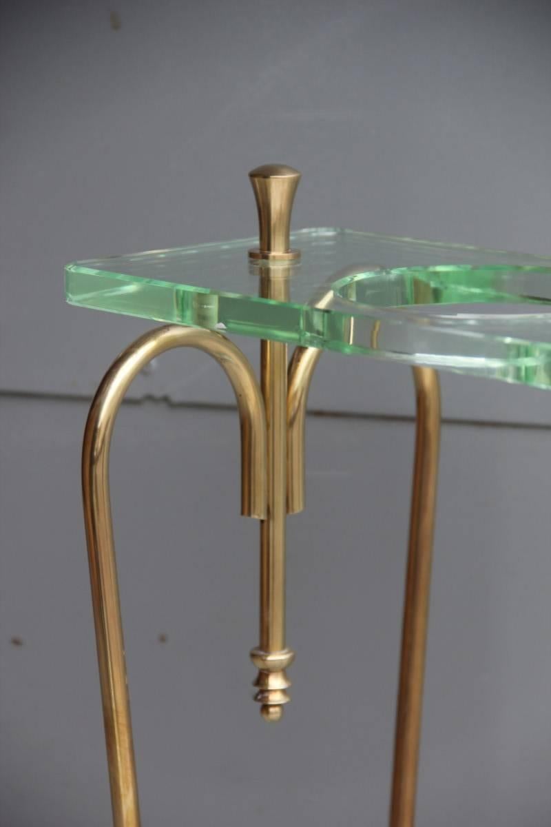 Umbrella Brass Cristal Mid Century Modern Italian Design, 1950 For Sale 2