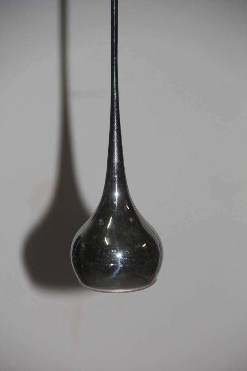 Mid-Century Modern Minimal Light Esperia Design, 1970 Drop Steel