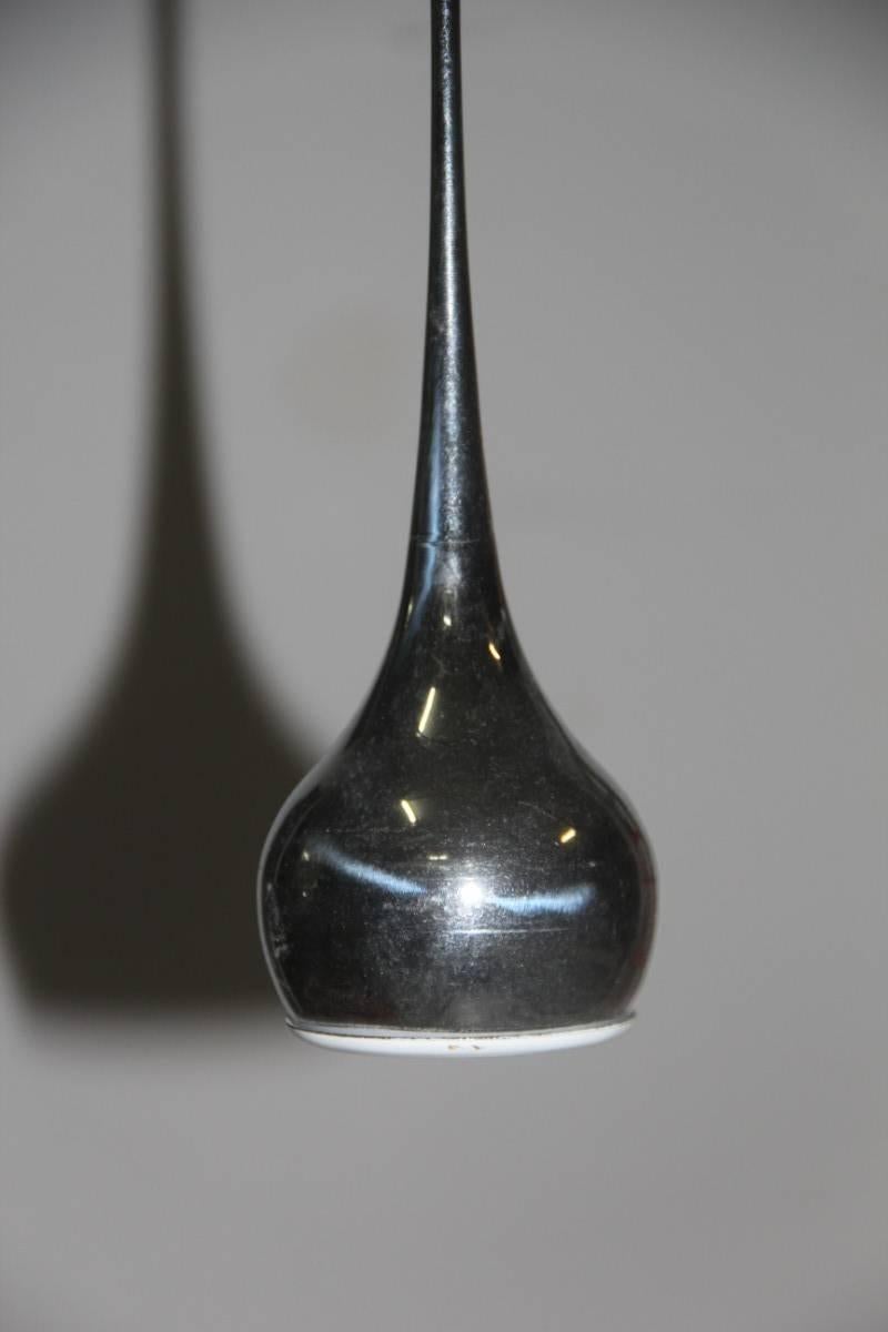Minimal Light Esperia Design, 1970 Steel Drop In Fair Condition In Palermo, Sicily