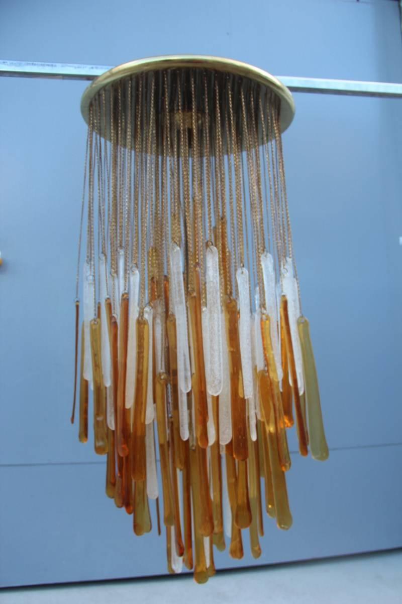 Elegant Italian chandelier Mazzega design, 1970s.