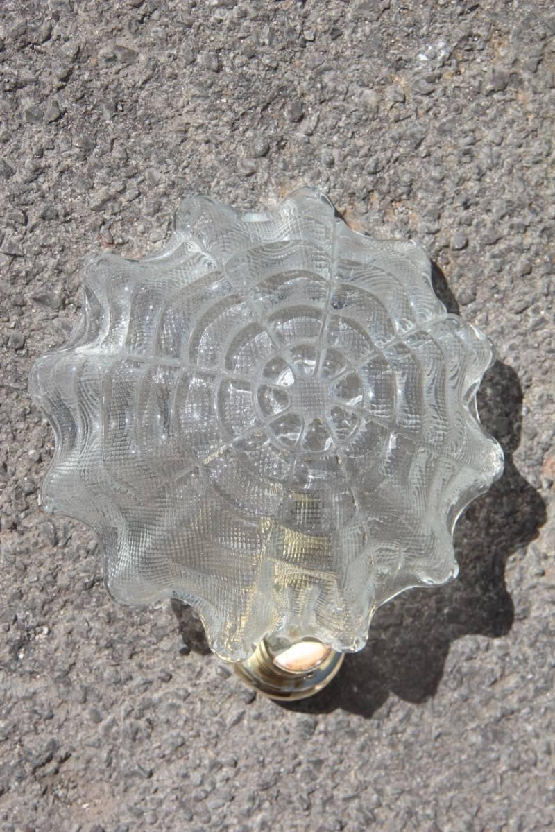 Mid-Century Modern Barovier Wall Sconce Leaf Murano Art Glass, 1940s For Sale