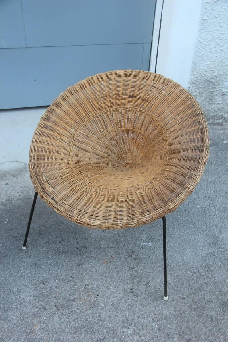 Mid-Century Modern Bamboo Chair Italian Design 1950s Bonacina Design