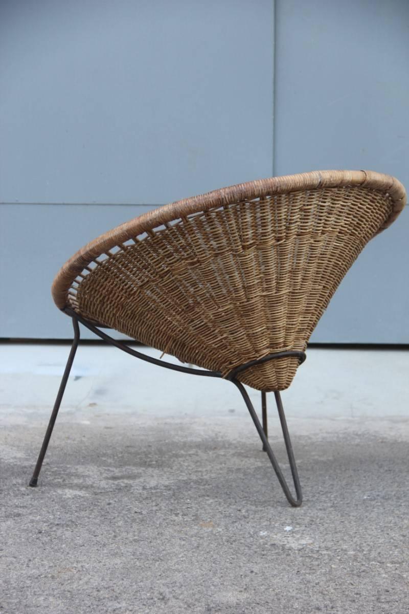 Bamboo Chair Italian Design 1950s Bonacina Design 1