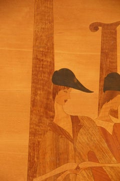 Panel in Precious Wood Inlays 1950 Luigi Scremin