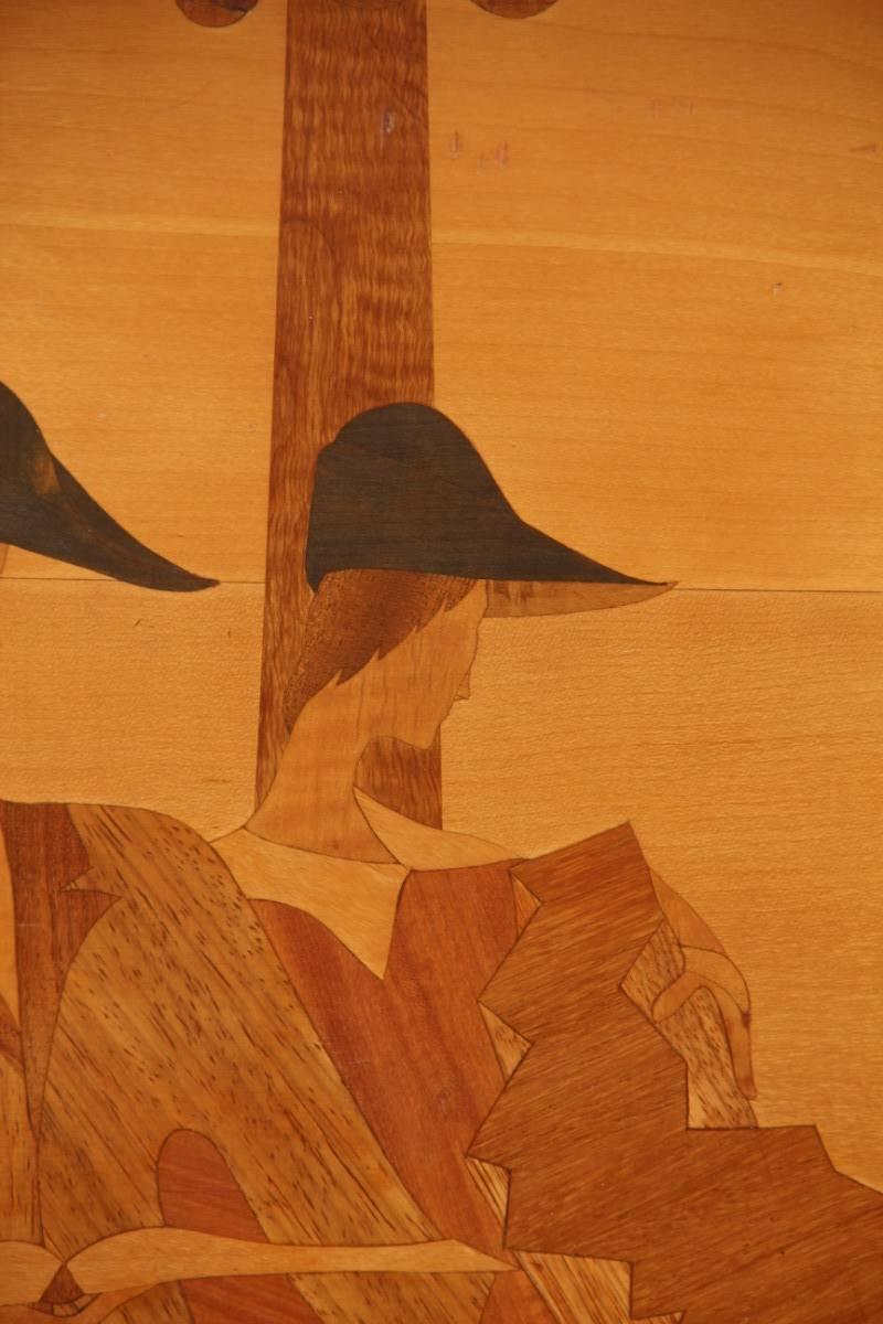 Panel in Precious Wood Inlays 1950 Luigi Scremin For Sale 1