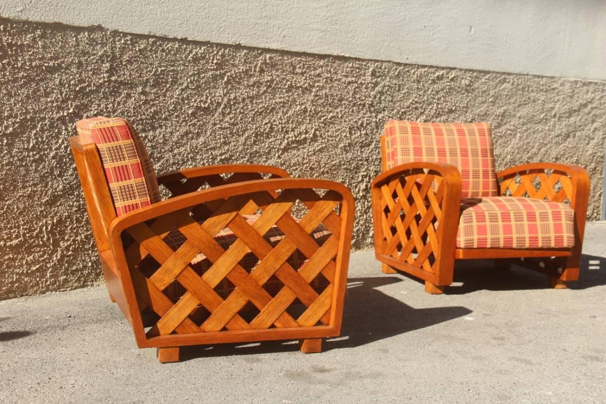 Pair of Elegant Paolo Buffa Armchairs Midcentury Italian Design In Excellent Condition In Palermo, Sicily