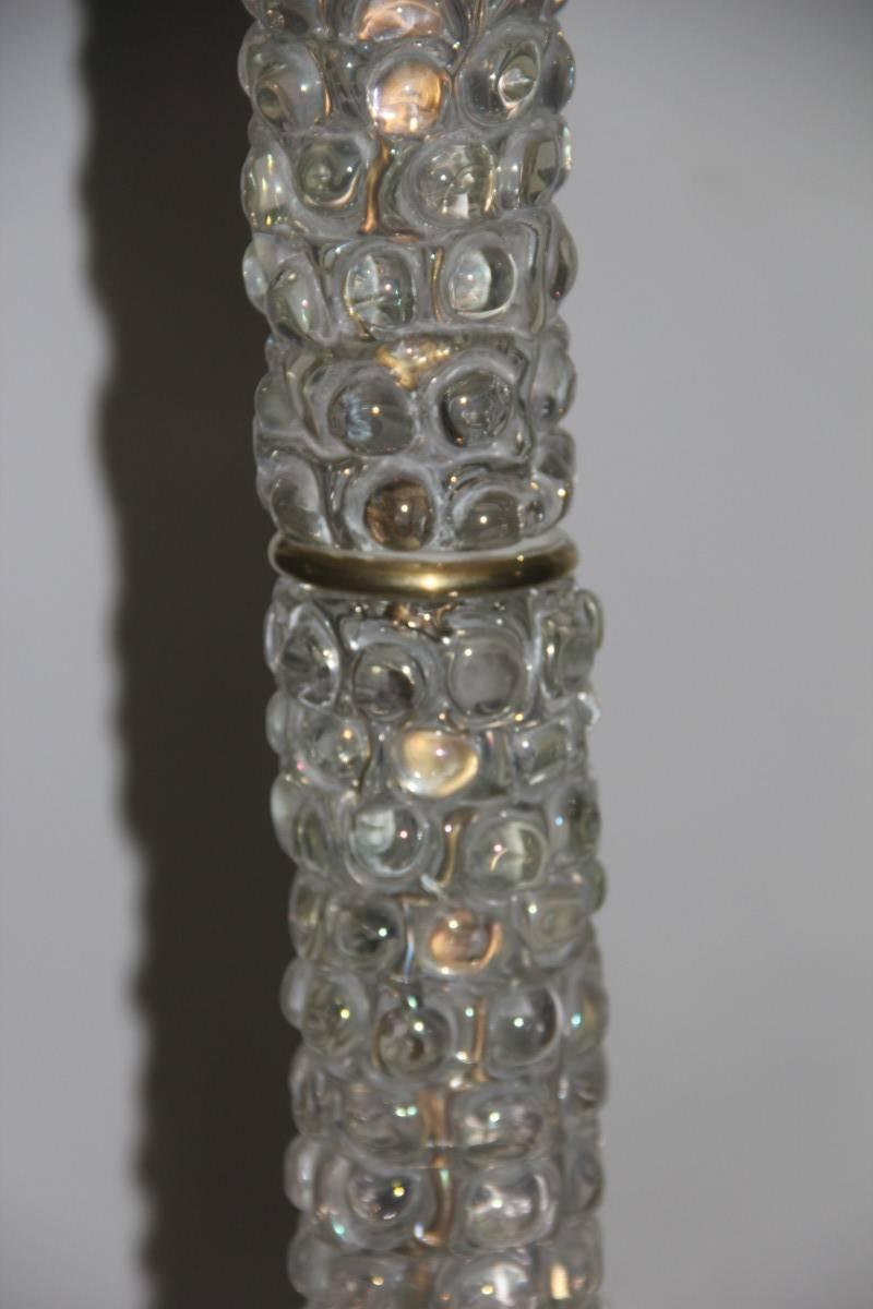 Brass Floor Lamp Ercole Barovier 1940s Murano Art Glass Model 