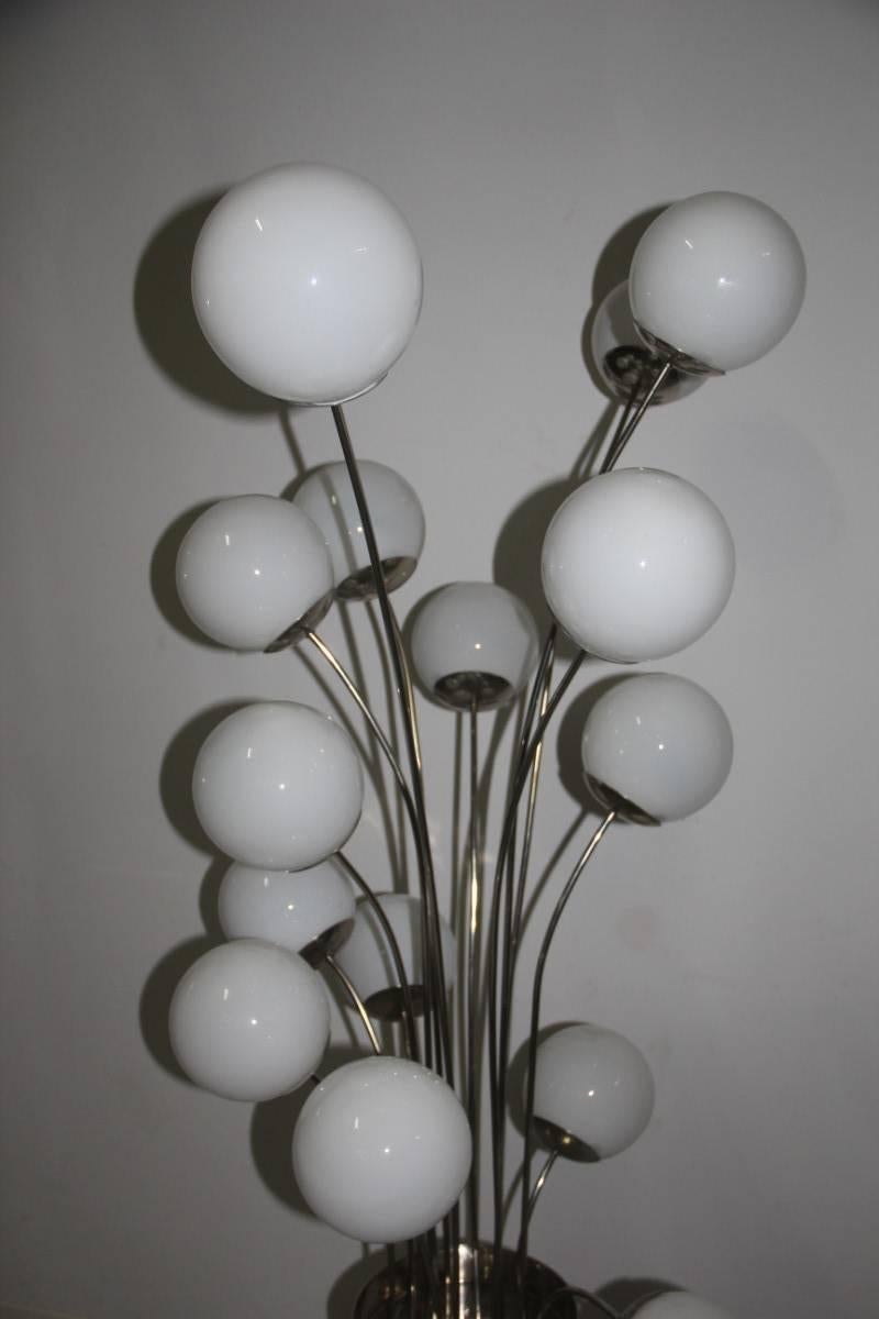 1970 Floor Lamp Pia Guidetti Crippa for Lumi Italian Design Metal Chrome Glass  2
