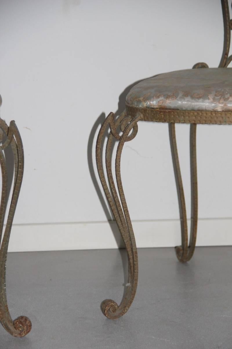 Paar Metallstühle mit hoher Rückenlehne von Pier Luigi Colli (Moderne der Mitte des Jahrhunderts) im Angebot