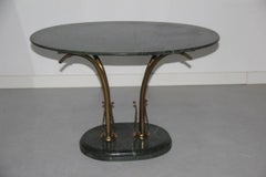 Green Marble Coffee Table Italian Design Borsani Style Mid-Century Modern