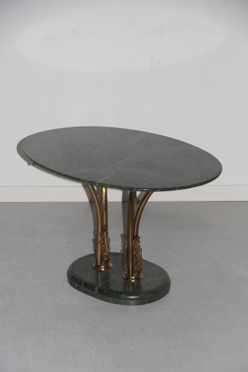 Green Marble Coffee Table Italian Design Borsani Style Mid-Century Modern  3