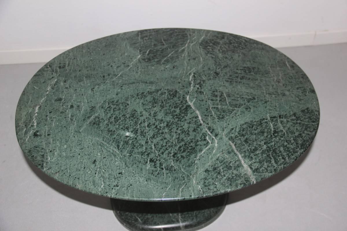 Green Marble Coffee Table Italian Design Borsani Style Mid-Century Modern  In Excellent Condition In Palermo, Sicily