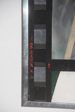 Tempera su tela dell'artista italiano Emanuele Diliberto del 1973