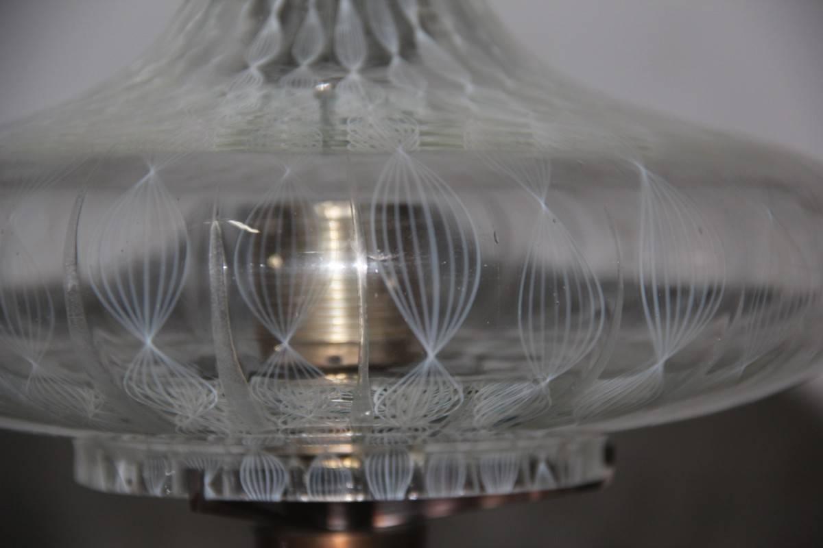 Mid-Century Modern Lampe de table en verre de Murano attribuée  Conception italienne Paolo Venini  en vente