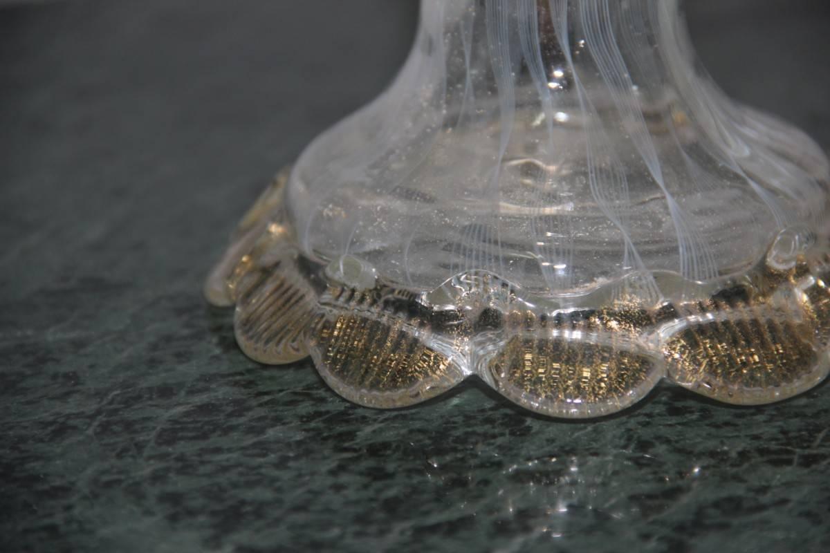Murano Glass Table Lamp Attributed  Paolo Venini Italian Design For Sale 1