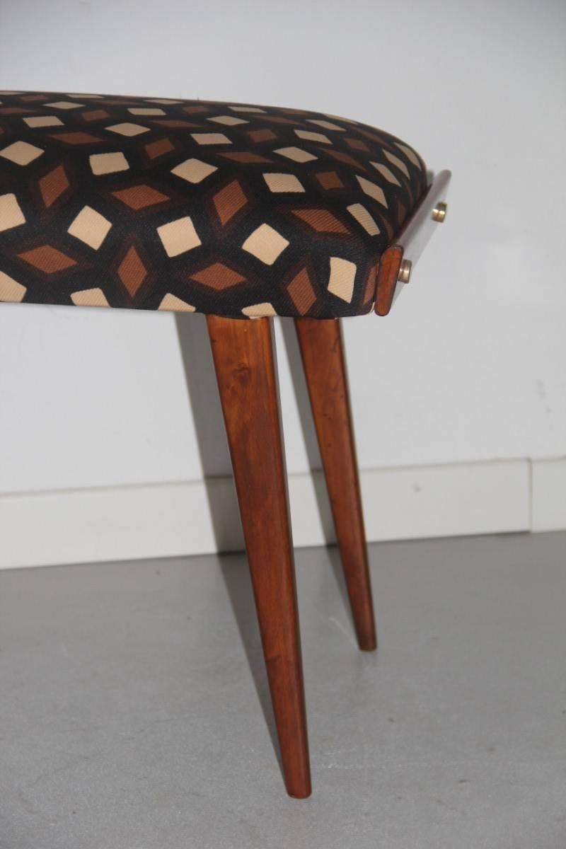 Detail of Geometric Design Italian Stools In Good Condition In Palermo, Sicily