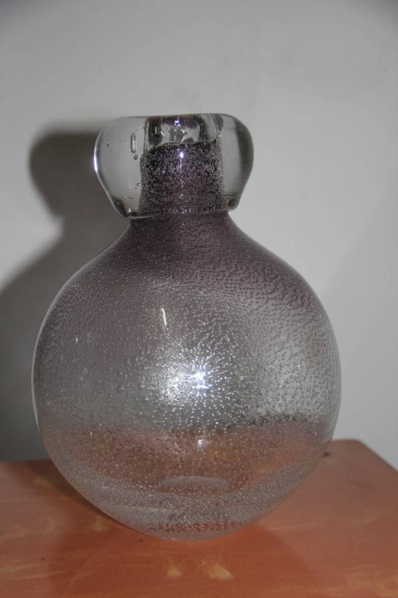 Italian Unique Glass Vase with Unique Design For Sale